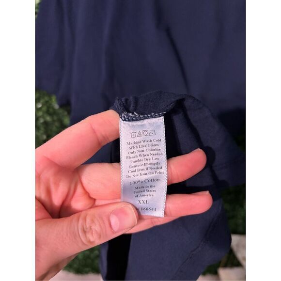 The Wheat Collection Men’s Navy Blue Short Sleeve Top Sz XXL NWOT - Picture 3 of 3